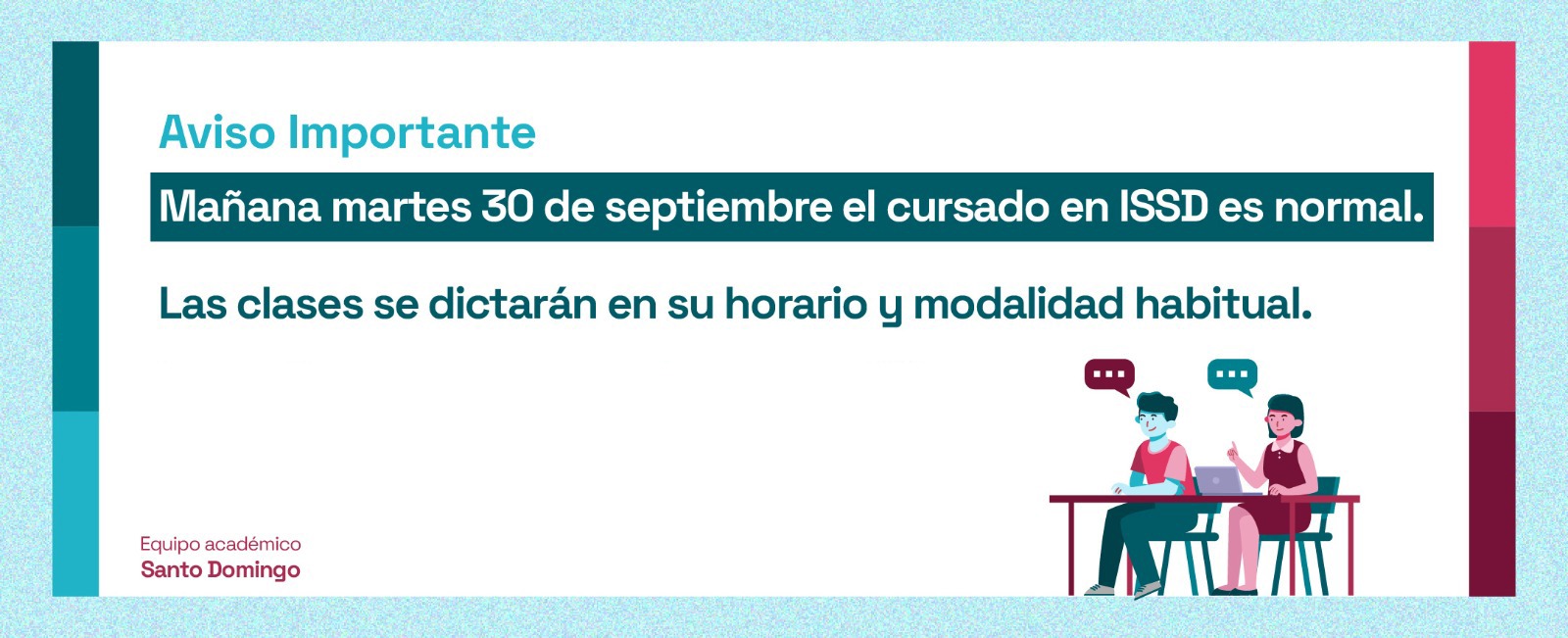 30 de septiembre - modalidad de cursado